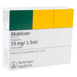 Mobicox 15mg/1.5ml caja 3 ampolletas 1.5ml | Mejor Precio