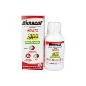 Dimacol Adulto frambuesa 2000/100/200mg caja con 1 frasco de 150ml ...