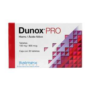 Dunox Pro 100mg/800mcg caja con 30 tabletas | Vitau