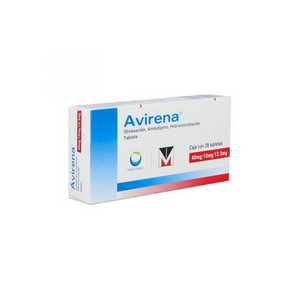 Avirena 20mg/10mg/12.5mg caja con 28 tabletas | Mejor Precio