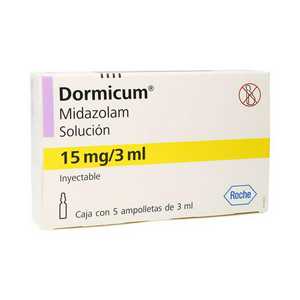 Dormicum 15mg/3ml caja 5 ampolletas 3ml | Vitau