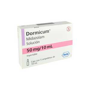 Dormicum 50mg/10ml caja 5 ampolletas 10ml | Mejor Precio en Vitau
